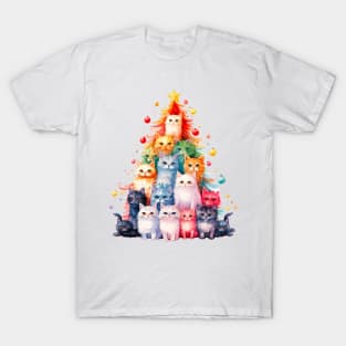 Cat Christmas Tree T-Shirt